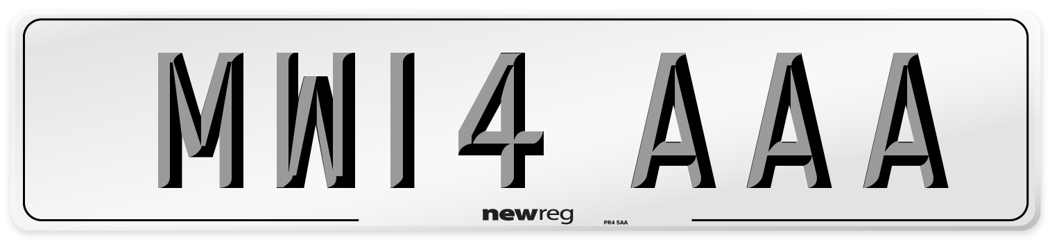 MW14 AAA Number Plate from New Reg